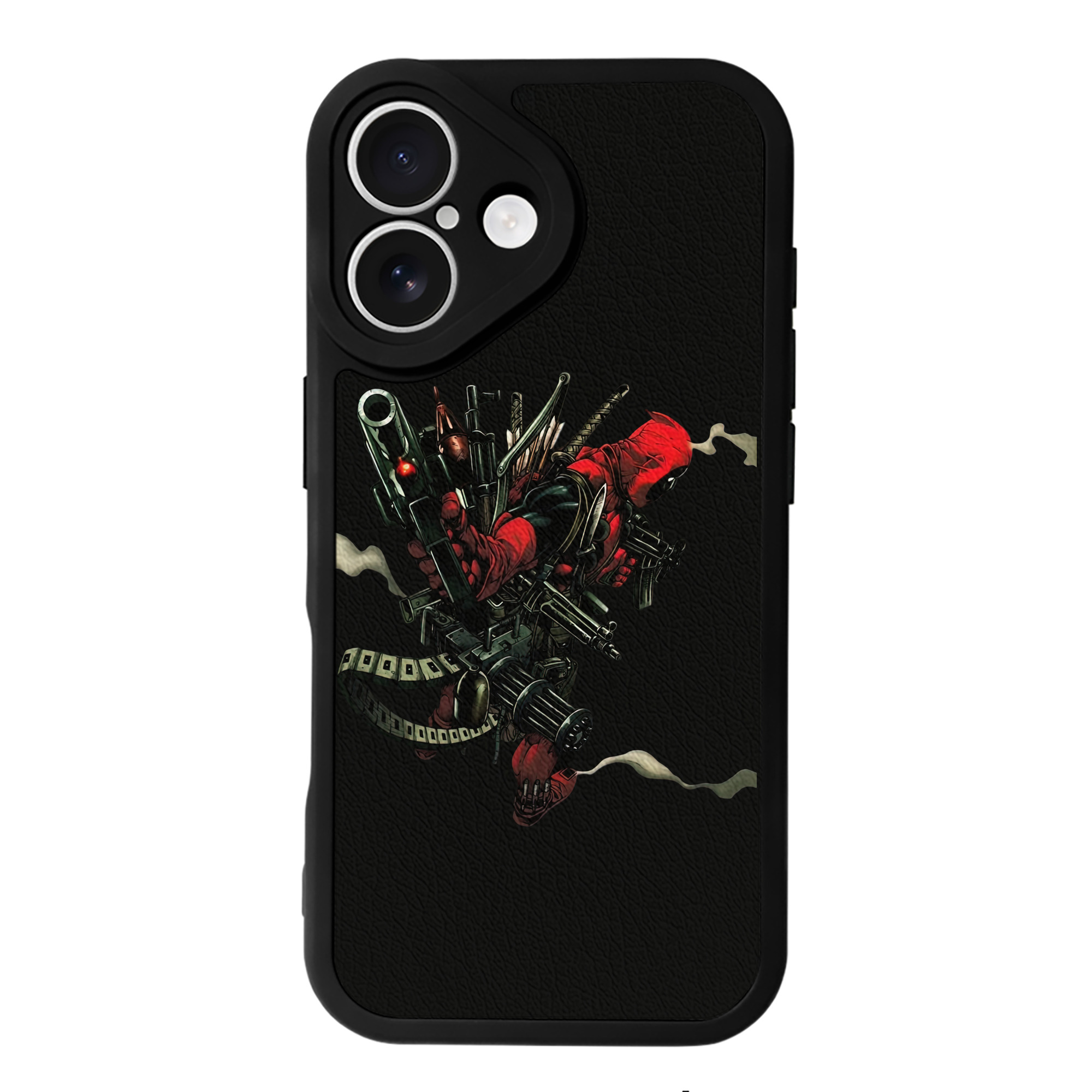 （画像用） Deadpool デッドプール 【iPhone 16シリーズ対応】シリコンスマホケース（レザー調） 材質：シリコン
